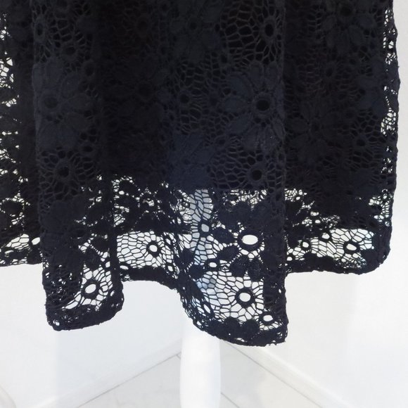 Ginger G Black Lace Overlay Sleeveless Dress - Picture 4 of 6